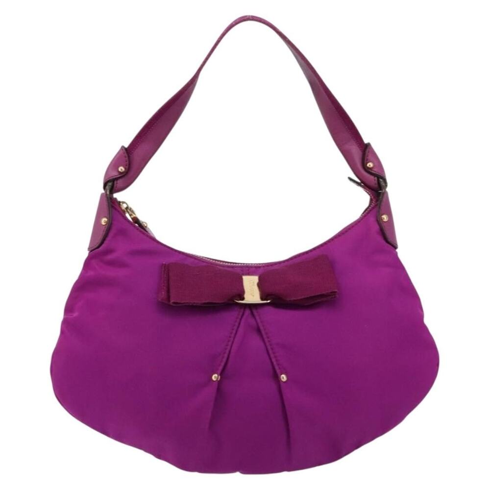 Salvatore Ferragamo Vara Shoulder Bag Purple